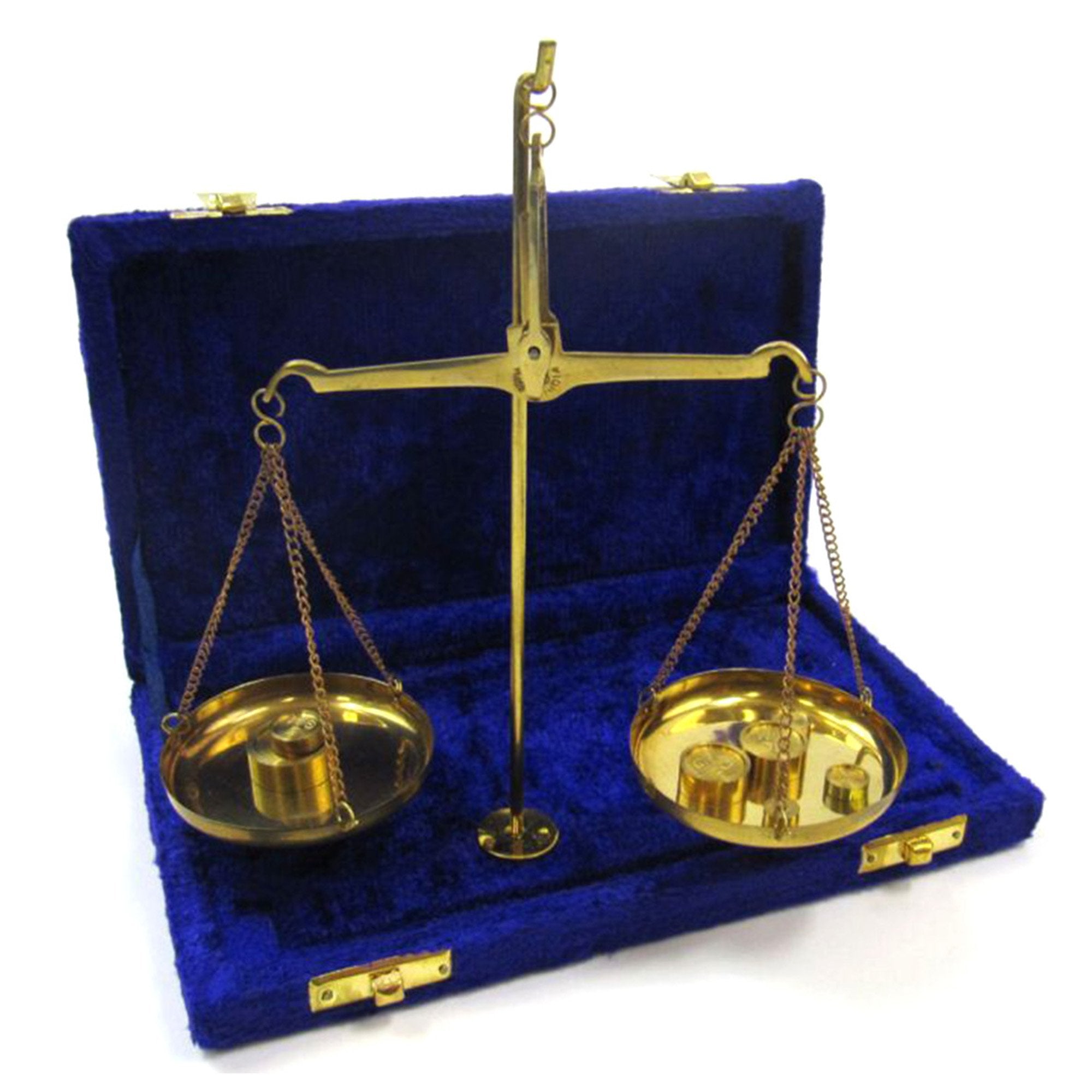 BR 40931 - Solid Brass Scale Set in Velvet Box 50 GMS