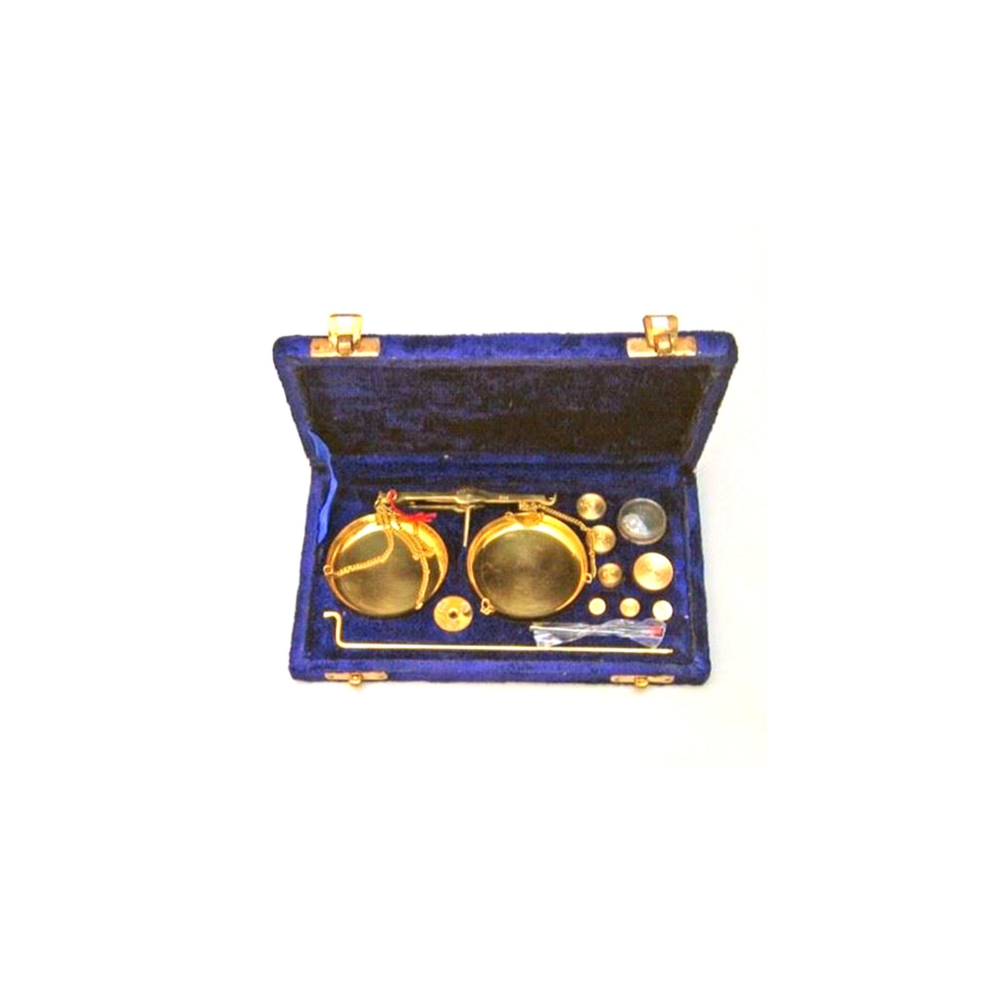 BR 40931 - Solid Brass Scale Set in Velvet Box 50 GMS