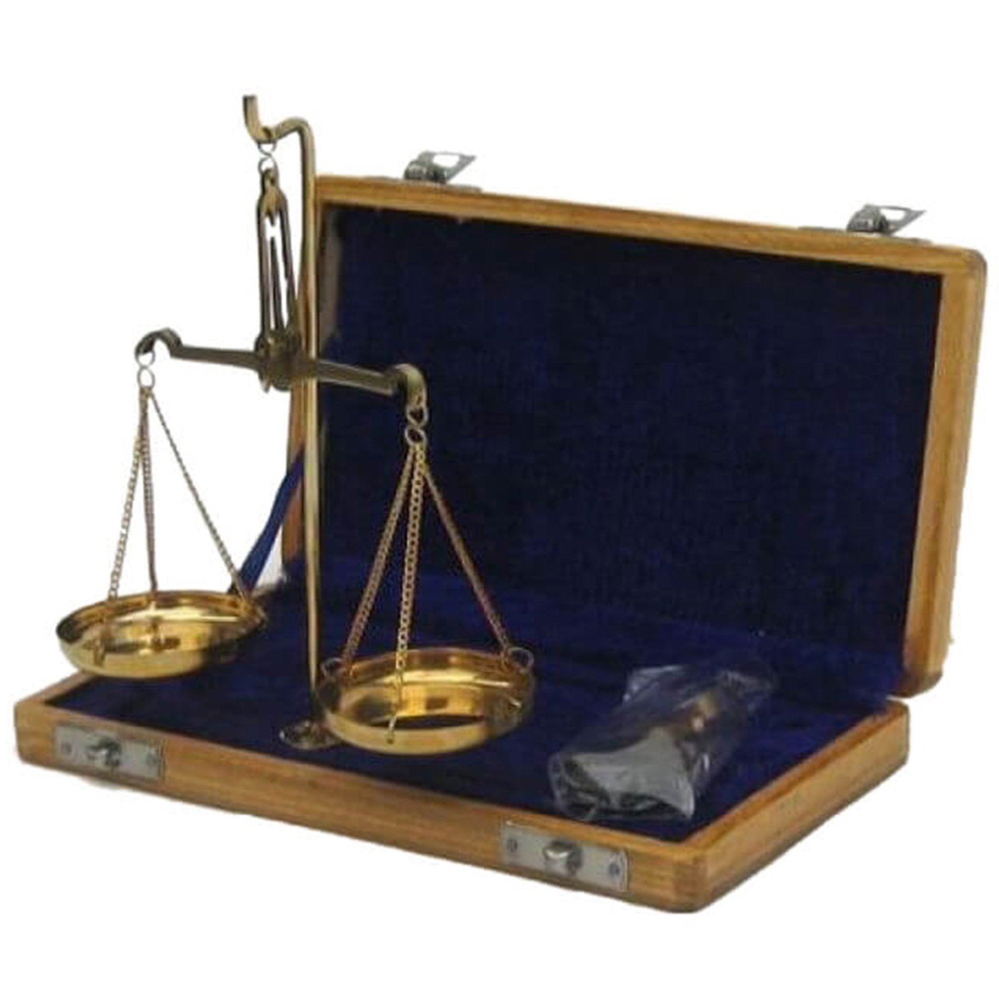 BR 4093 - Solid Brass Gold Scale Set in Velvet Box (20g)