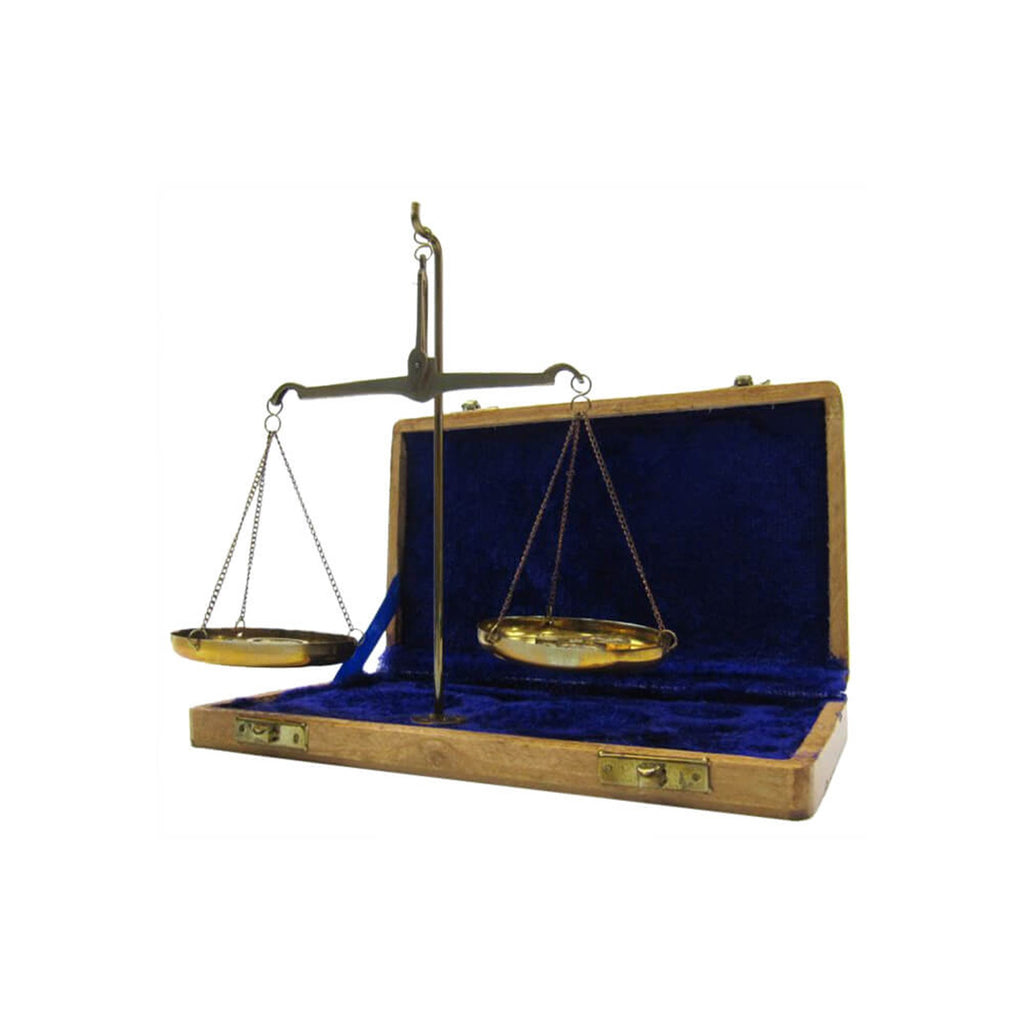 BR 4093 - Solid Brass Gold Scale Set in Velvet Box (20g)
