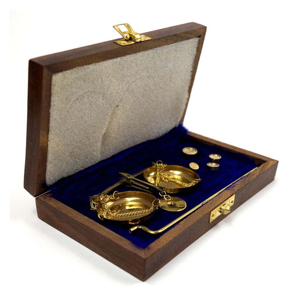 BR 4093A - Gold Scale Set, Wooden Box (10g)