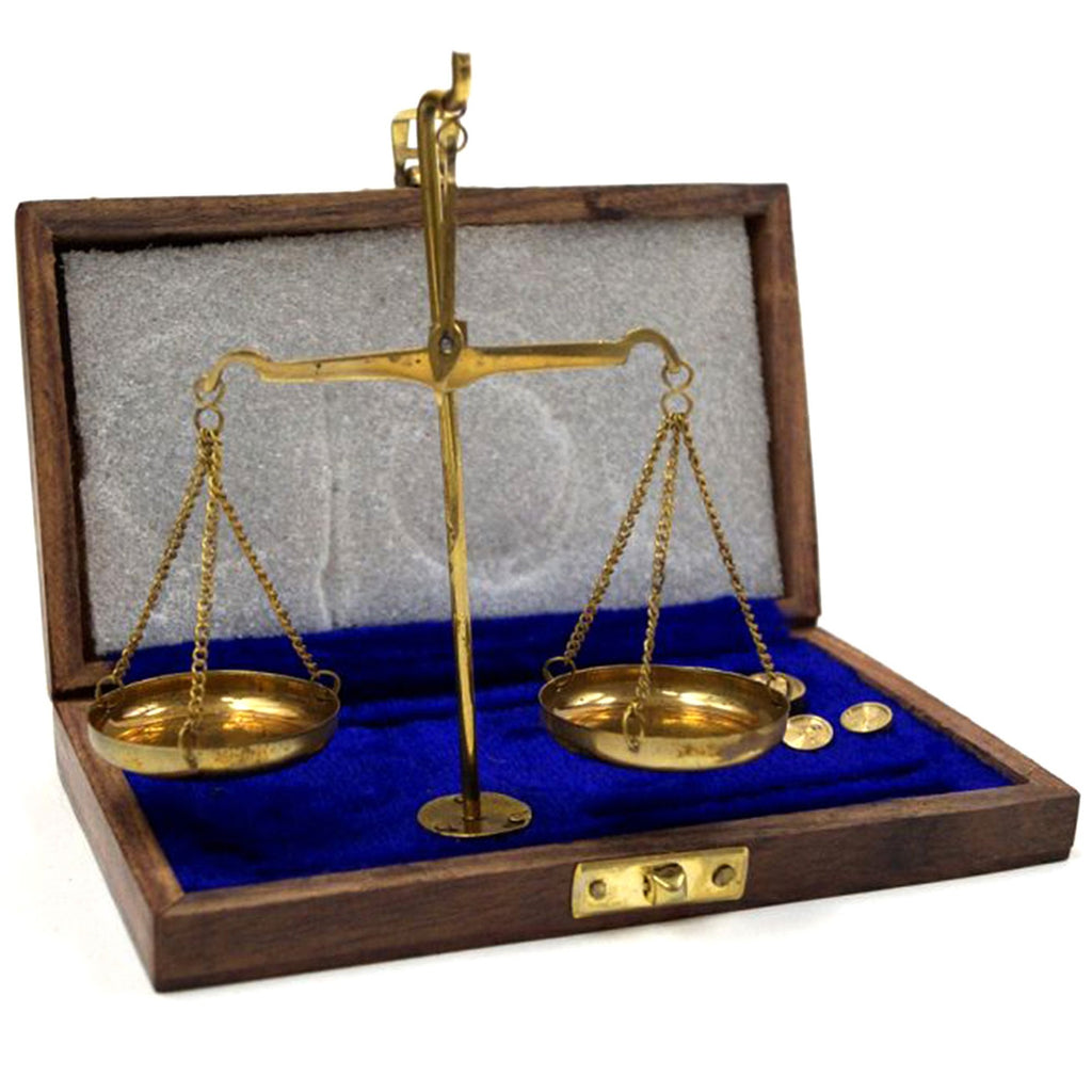 BR 4094B - Gold Scale, 10gm Wooden Box Velvet Line
