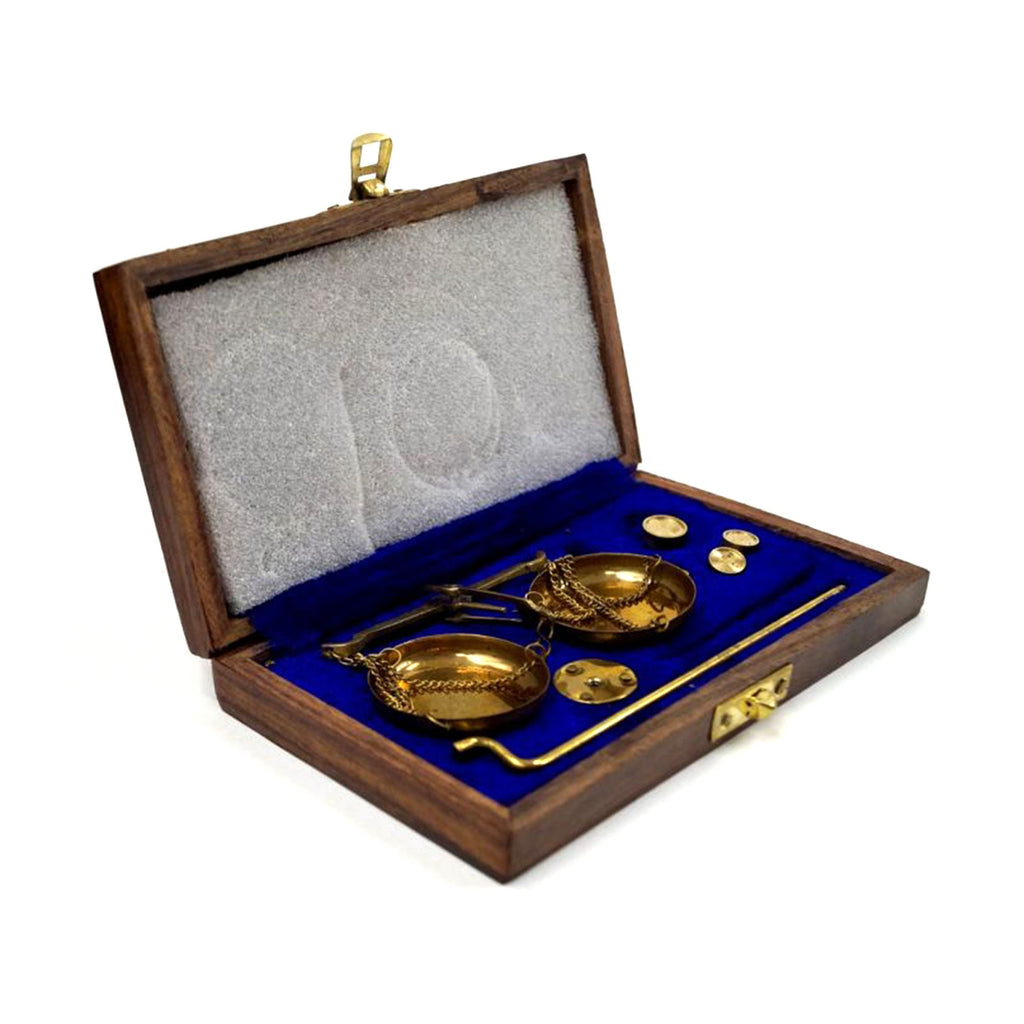 BR 4094B - Gold Scale, 10gm Wooden Box Velvet Line
