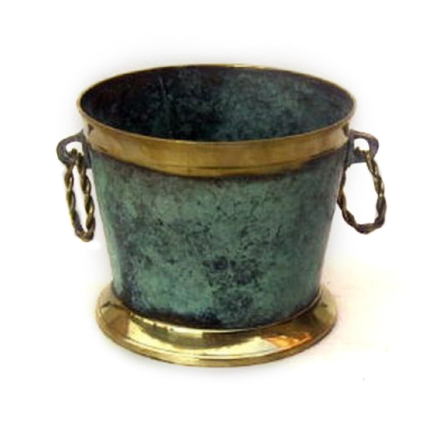 BR 42412 - Bucket Vase, Patina finish