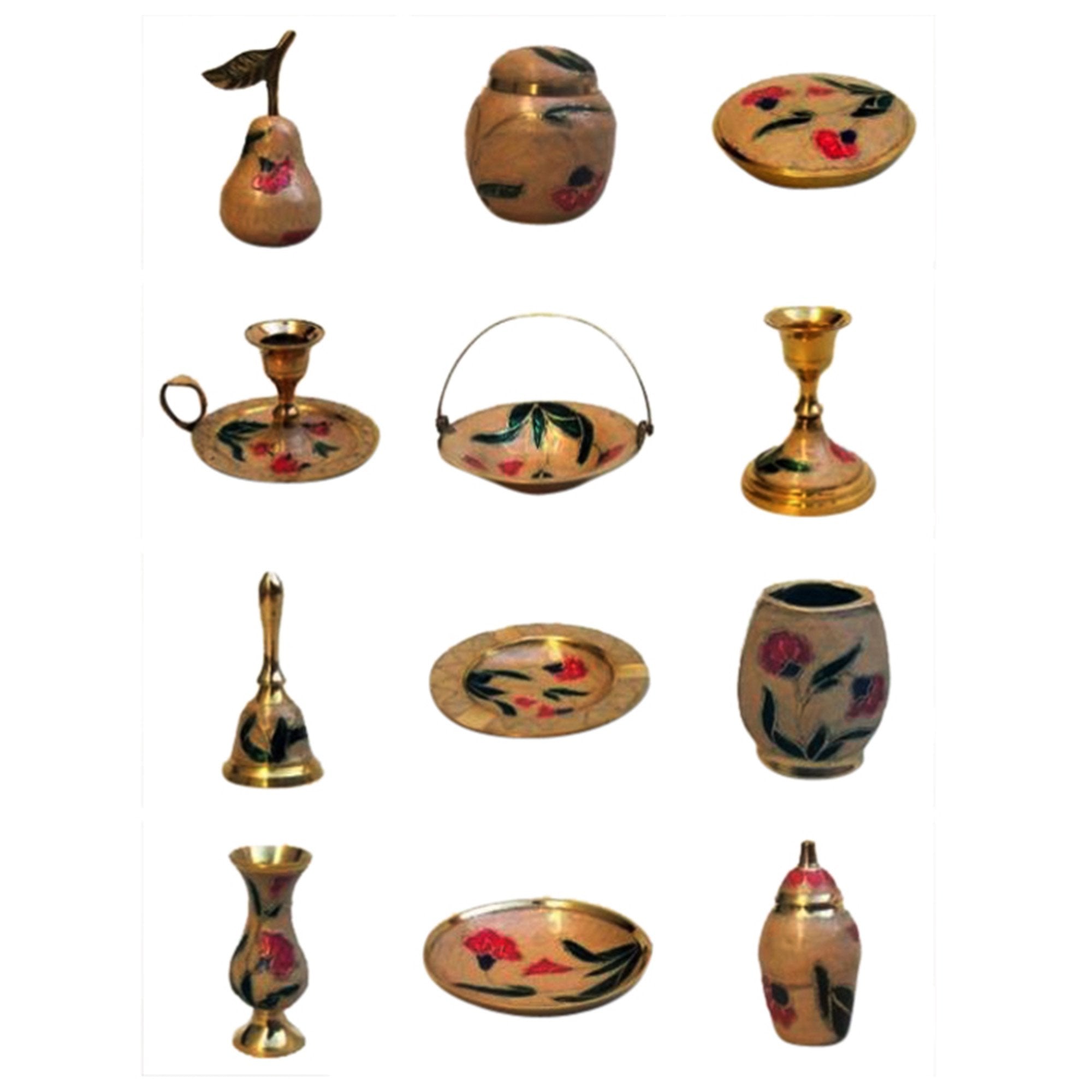 BR 44155 - Solid Brass Assortment Set/12, Enameled