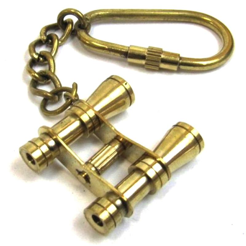 BR 48201F - Brass Keychain Binoculars