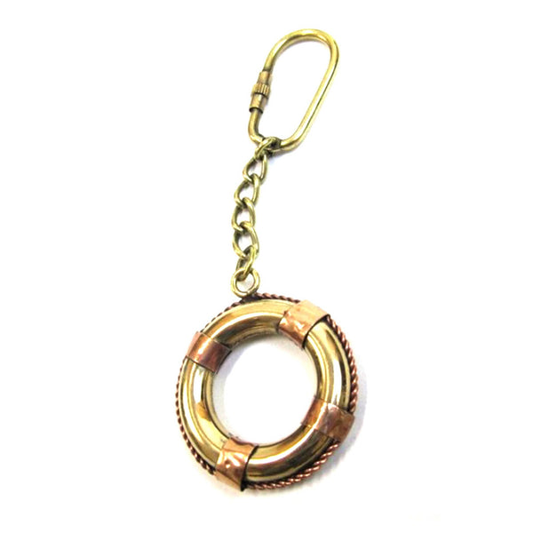 BR 48202D - Solid Brass Nautical Keychain Life Ring