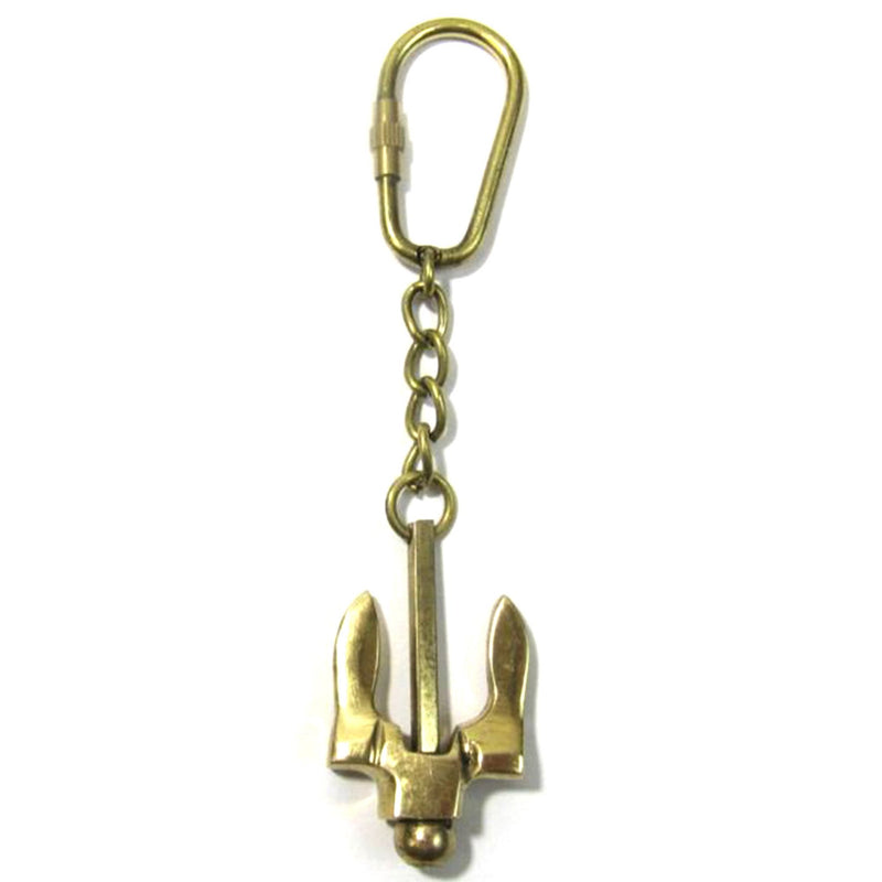 Key Chain Folding Anchor Solid Brass