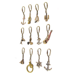 BR 4820 - Brass Nautical Key Chain, Set of 12