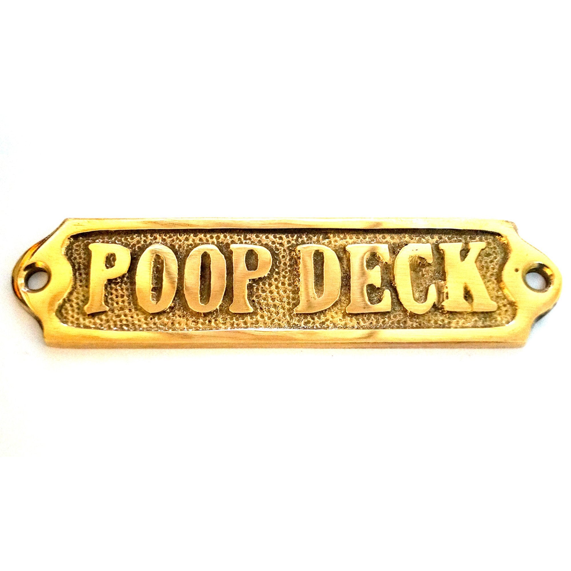 BR 48236 - Door Sign "Poop Deck", 5"