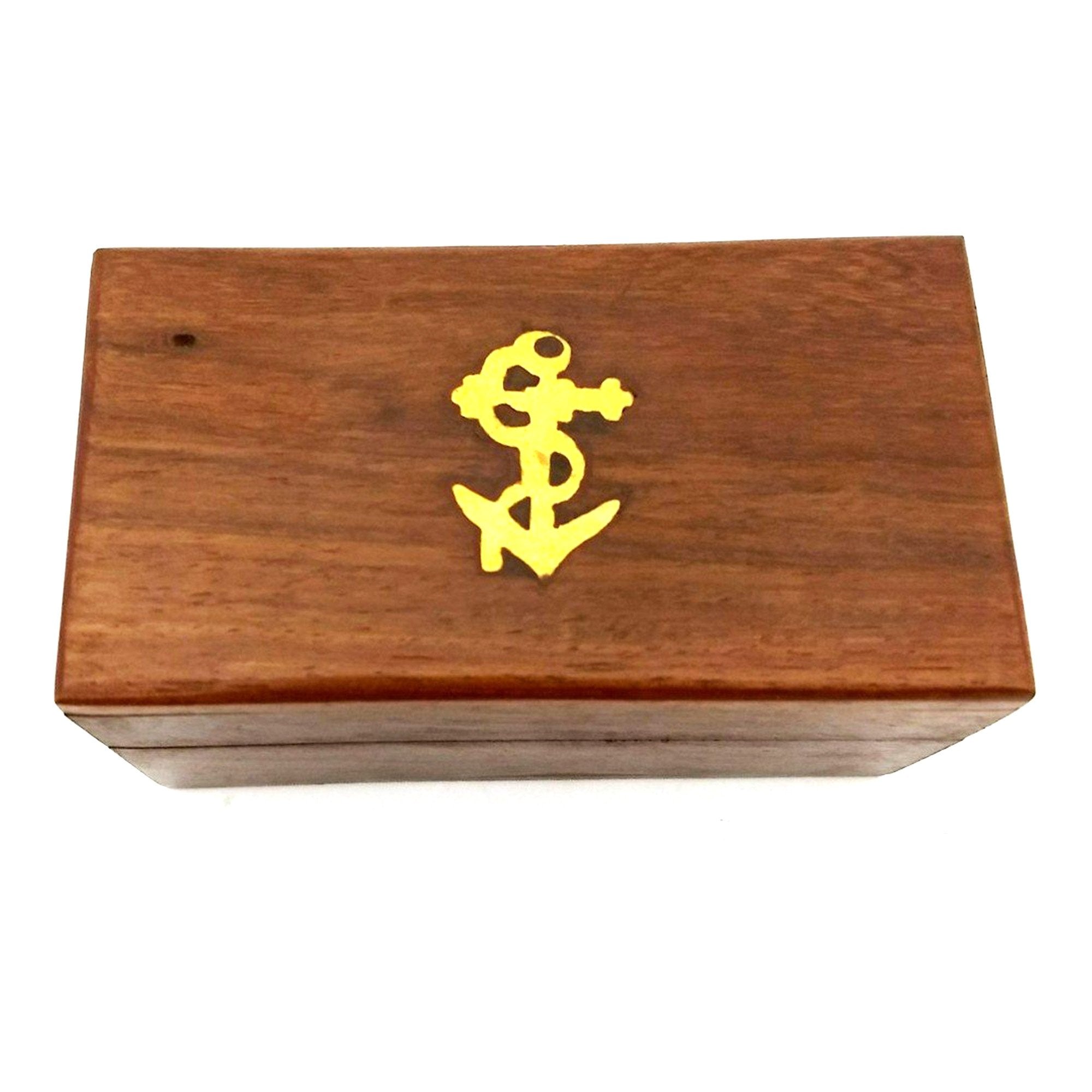 BR 48256 - Brass Pullout Telescope 6.125" w/ Wood Box & Wrap