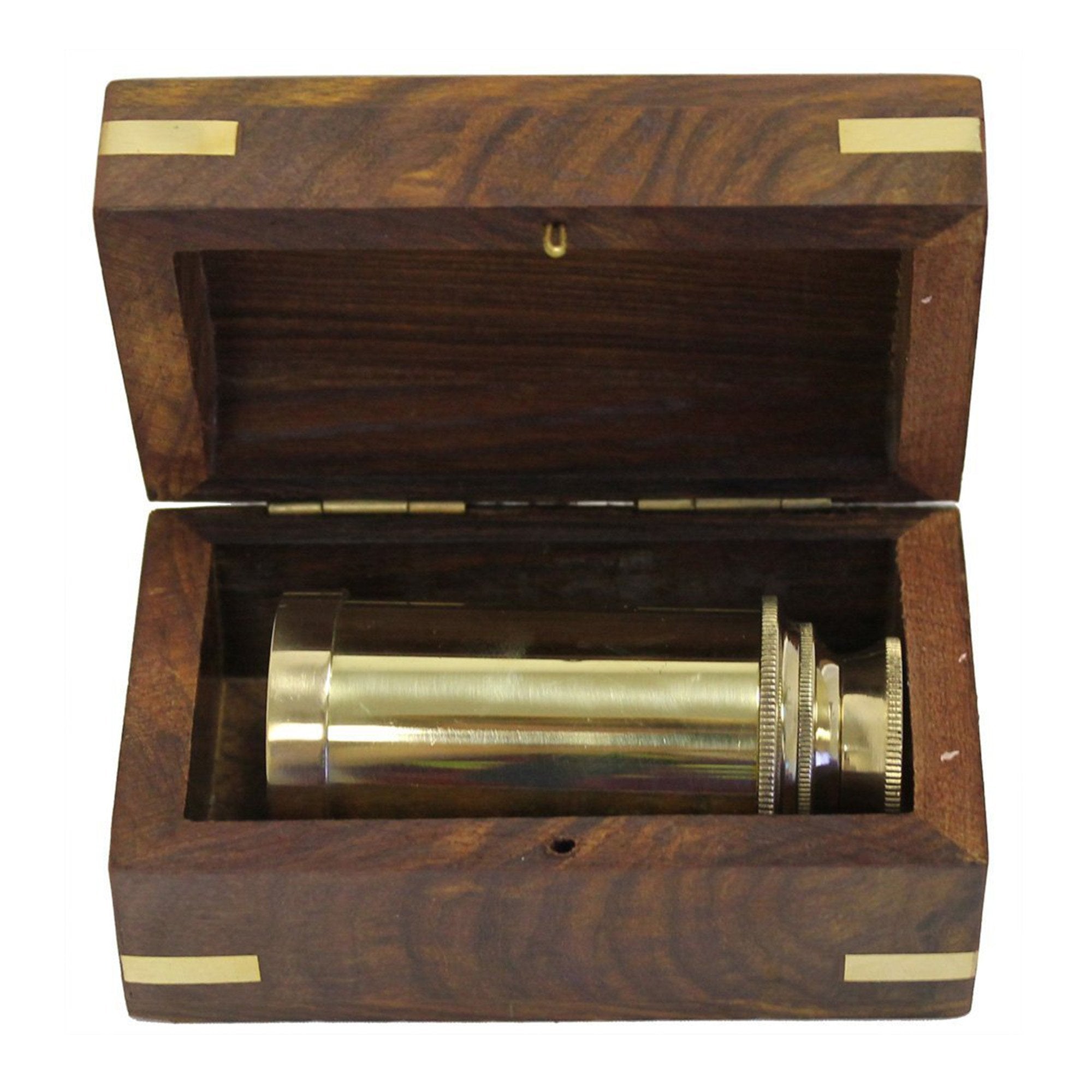BR 48256H - Brass Pullout Telescope 6", w/ Heavy Box