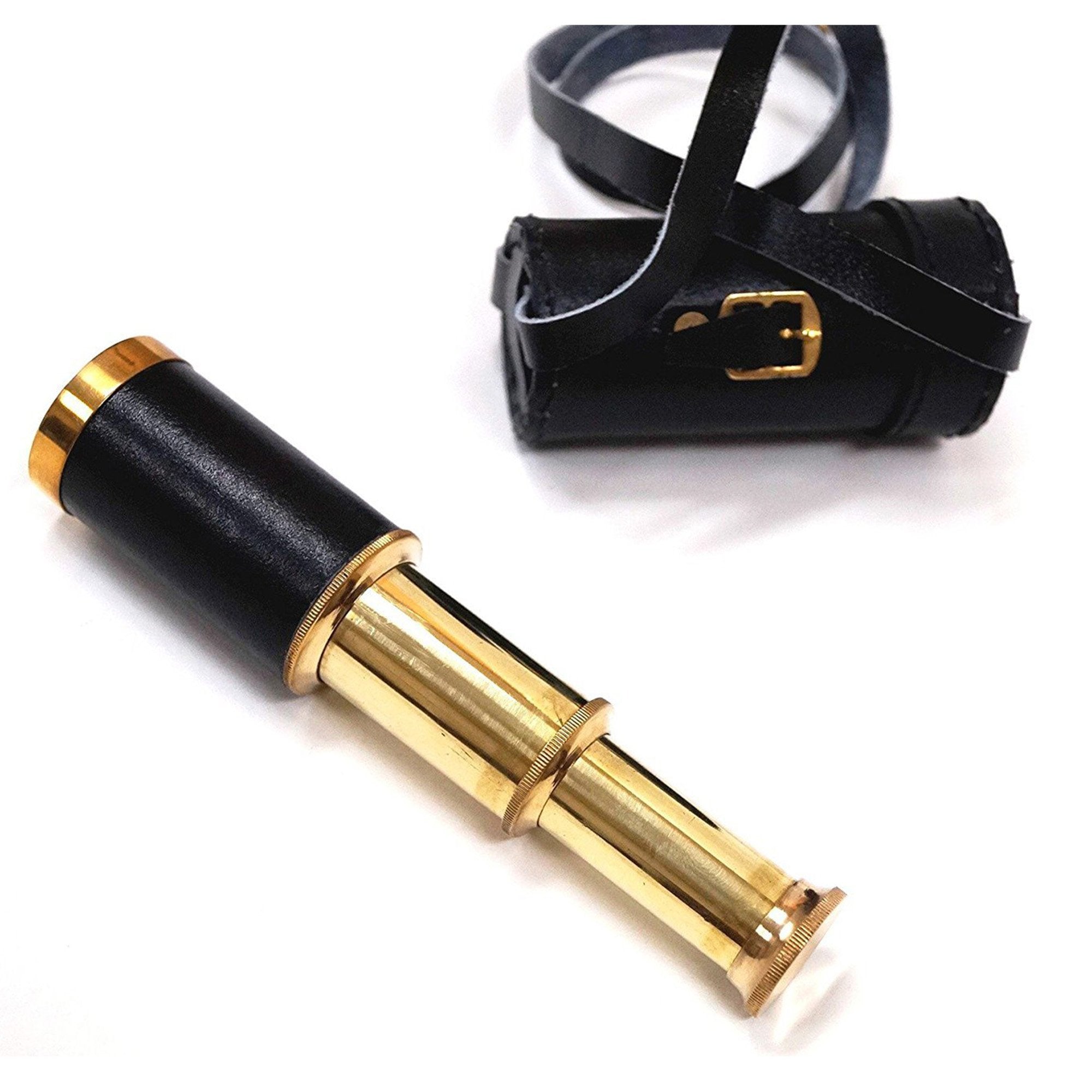 BR 48256L - Pull-Out Telescope 6" with Leather Pouch