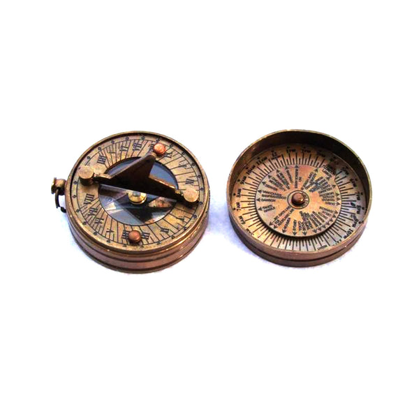 BR 48417 - Pocket Sundial Compass W/ Lid