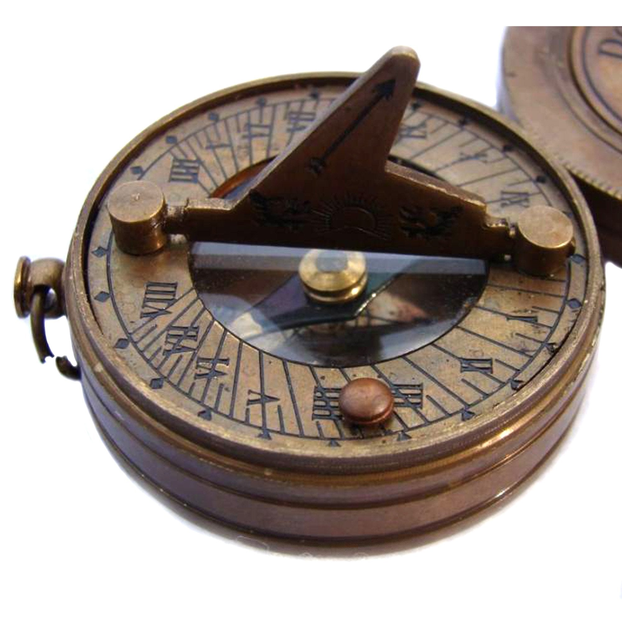 BR 48417 - Pocket Sundial Compass W/ Lid