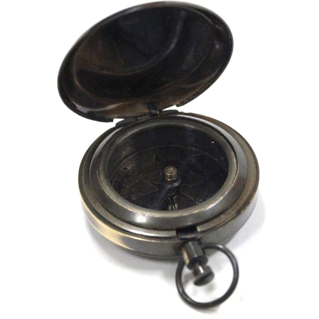 BR 48423 - Dalvey Compass w/ Ship Design Antique Brass