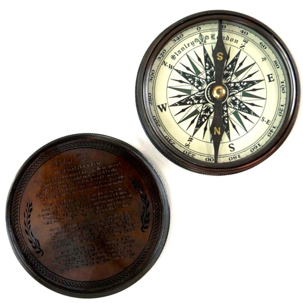 BR 48431 - Brass Survey Compass 3" - Poem