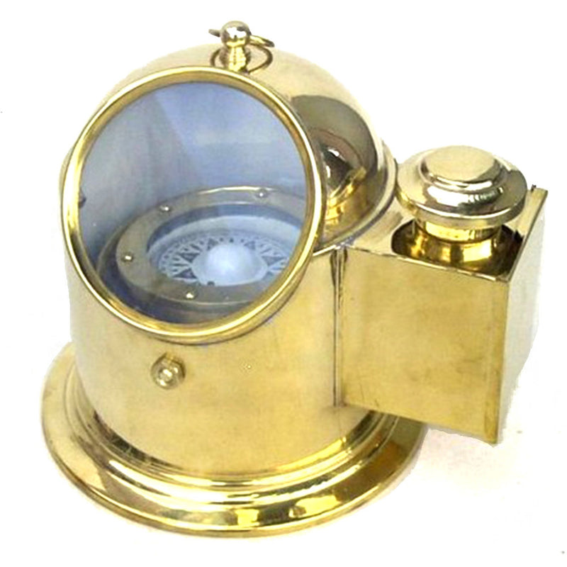 BR 4845 - Brass Binnacle Compass With Oil Lamp