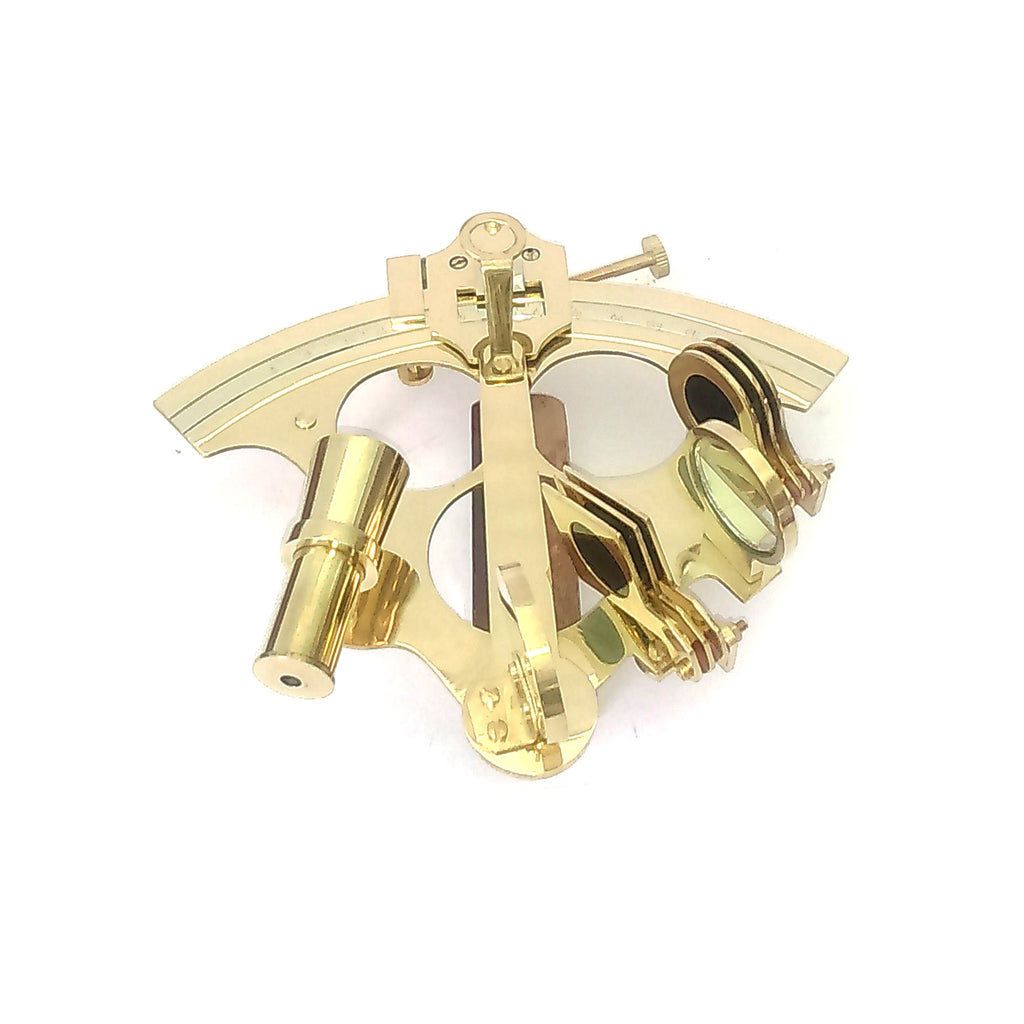 BR 4849 - Sextant 8" ,Wooden Box 10.5 Aluminum And Brass