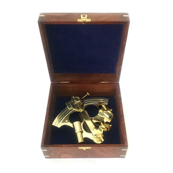 BR 4849 - Sextant 8" ,Wooden Box 10.5 Aluminum And Brass