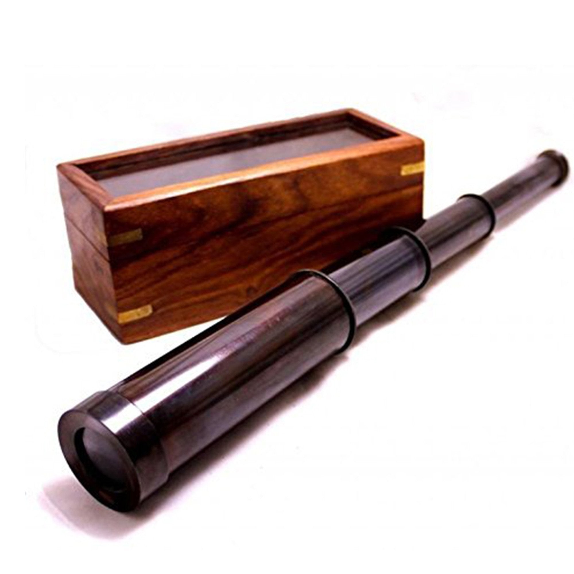 BR 48528A - Captains Pullout Telescope, Solid Brass - Antique