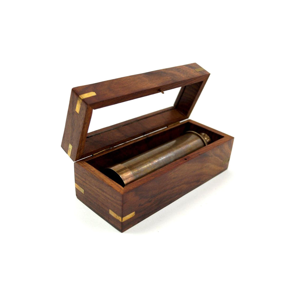 BR 48528B - Captain's Pull-out Antique Telescope w/ Box
