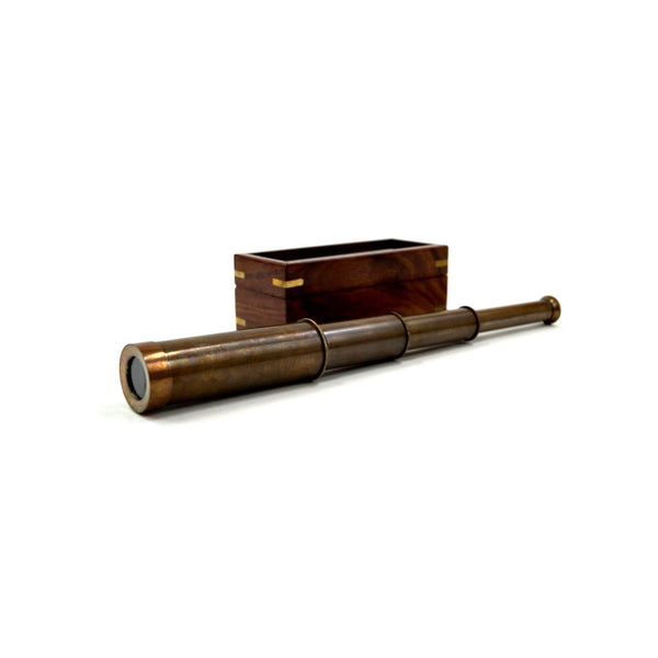 BR 48528B - Captain's Pull-out Antique Telescope w/ Box