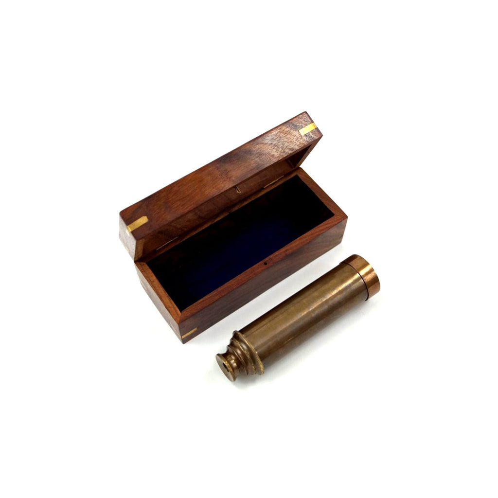 BR 48528B - Captain's Pull-out Antique Telescope w/ Box