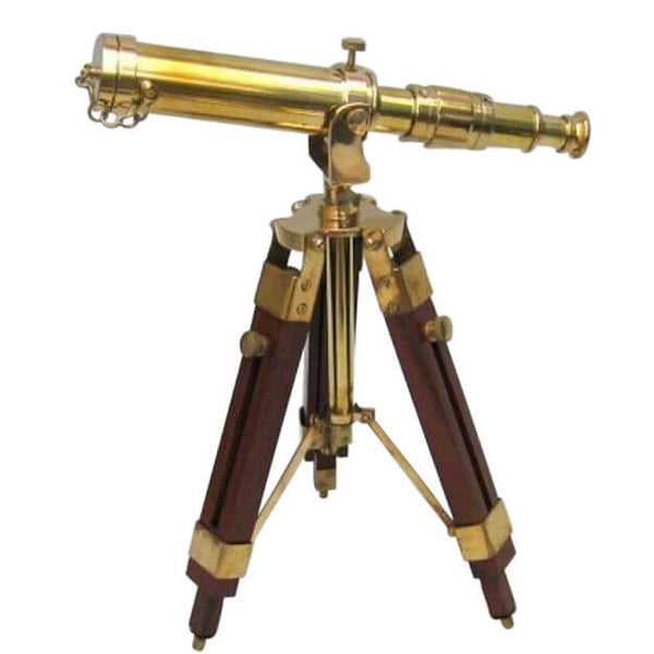 BR 48540 - Telescope 10" Brass w/ Wooden Stand