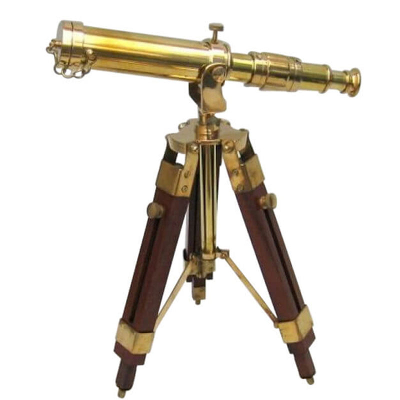 BR 48540 - Telescope 10" Brass w/ Wooden Stand