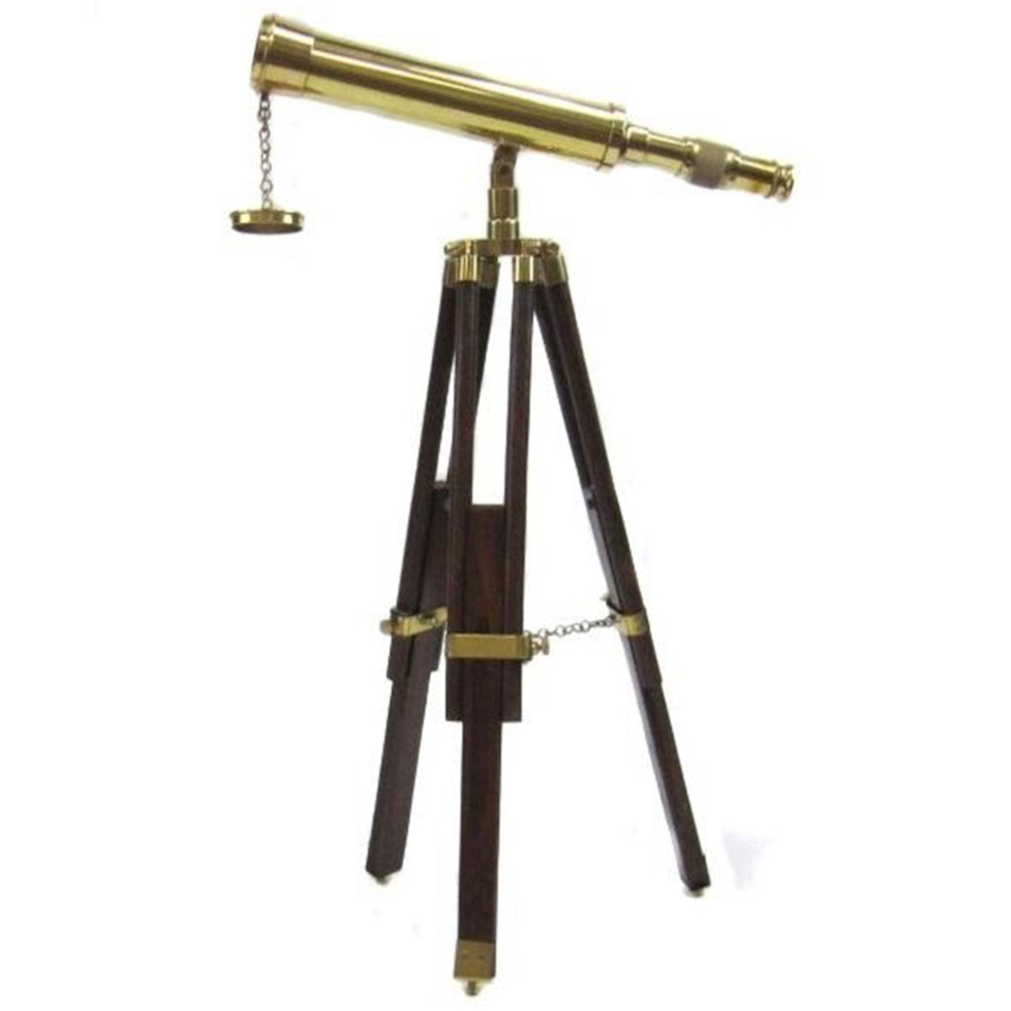 BR 48561A - Brass Table Top Telescope 18" with Wooden Stand