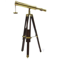 Brass Table Top Telescope 18" with Wooden Stand