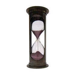 BR 4862 - Brass Sand Timer 4" Maroon Sand