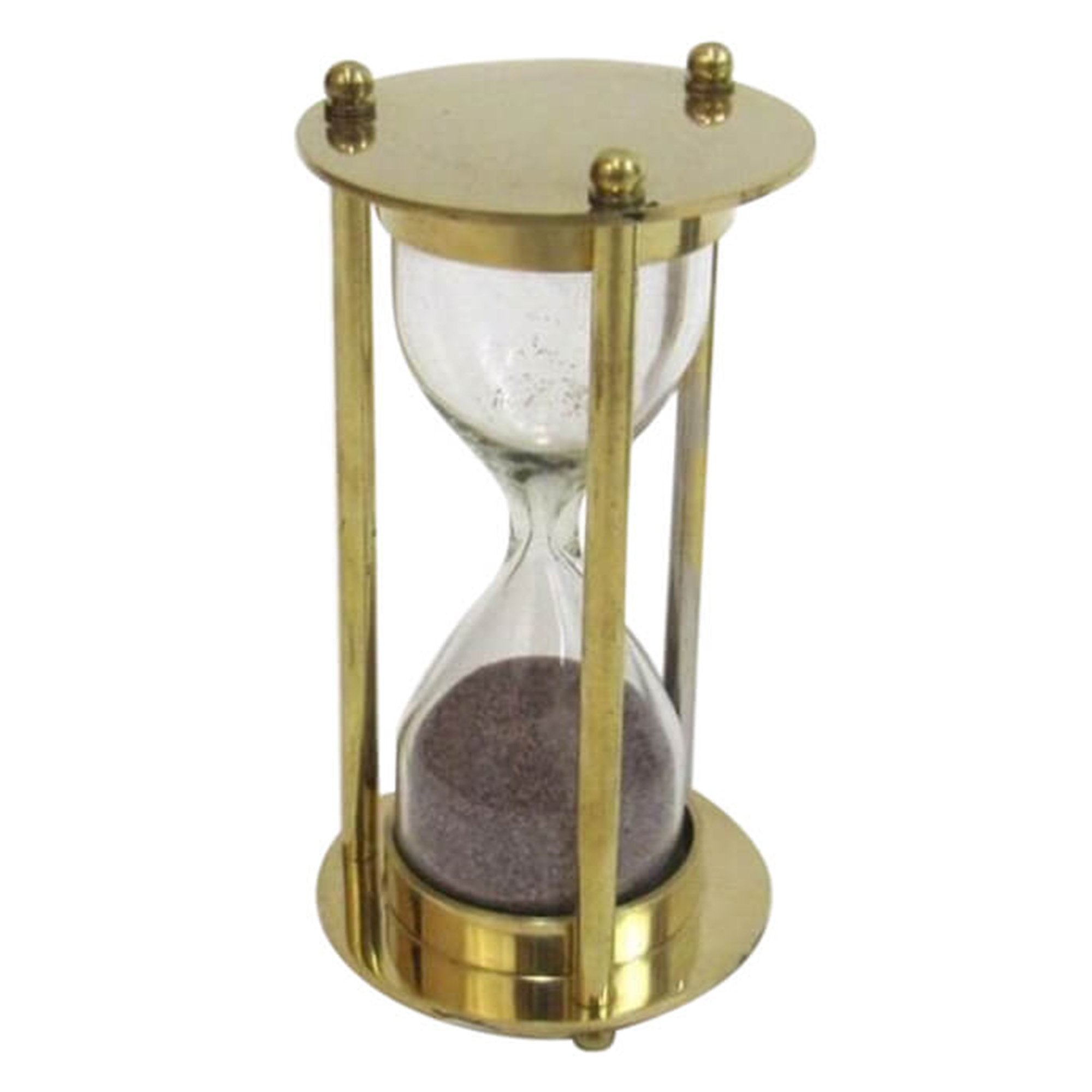BR 48631 - Brass Sand Timer Burgandy Sand