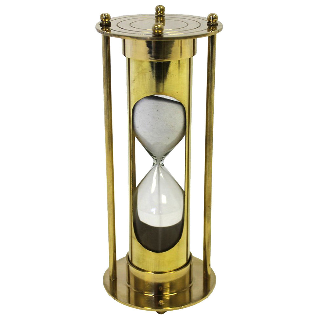 BR 48640 - Brass Sand Timer 5 Minutes, White Sand