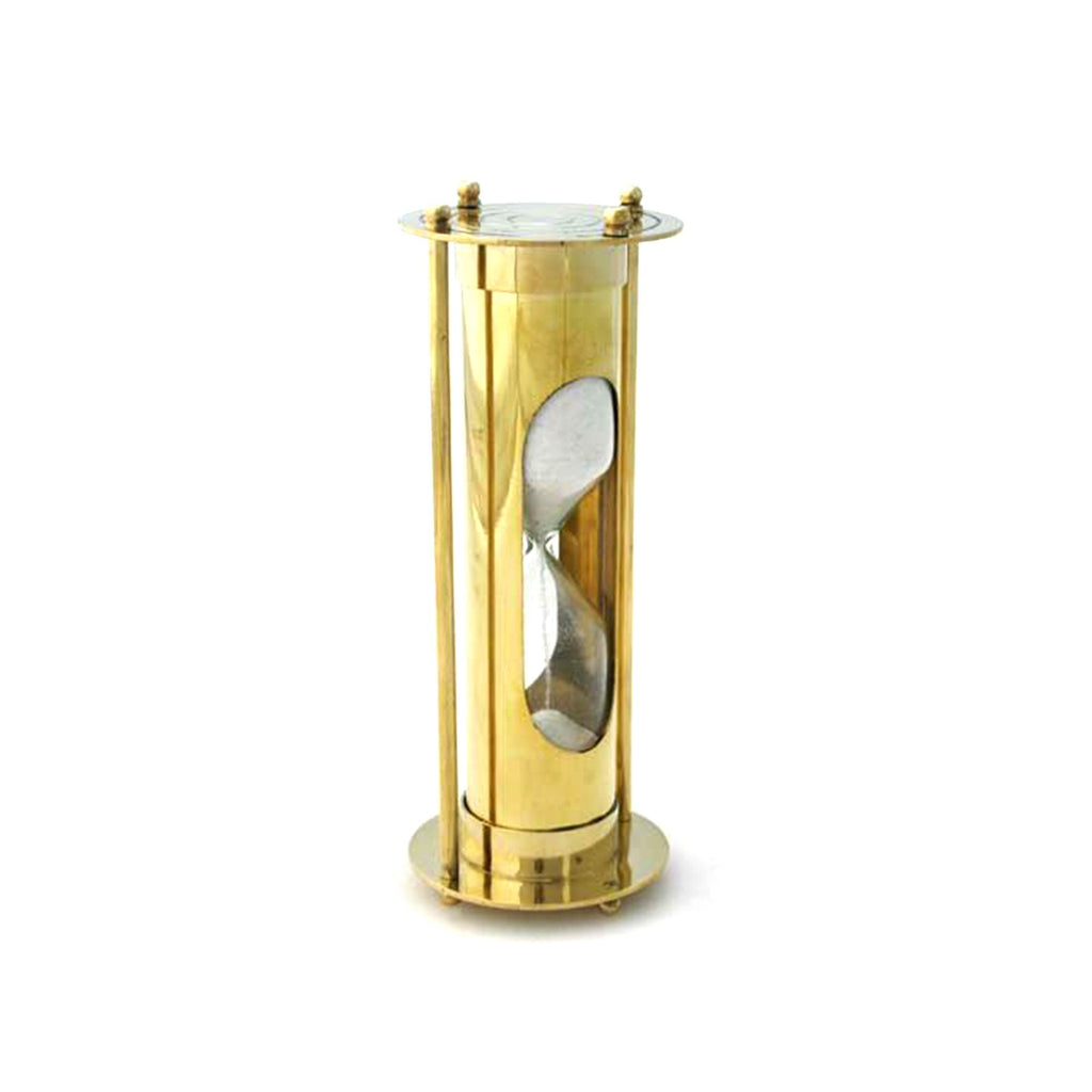BR 48640 - Brass Sand Timer 5 Minutes, White Sand