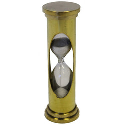 BR 4864 - Brass, Glass, Sand Timer Hourglass 4"