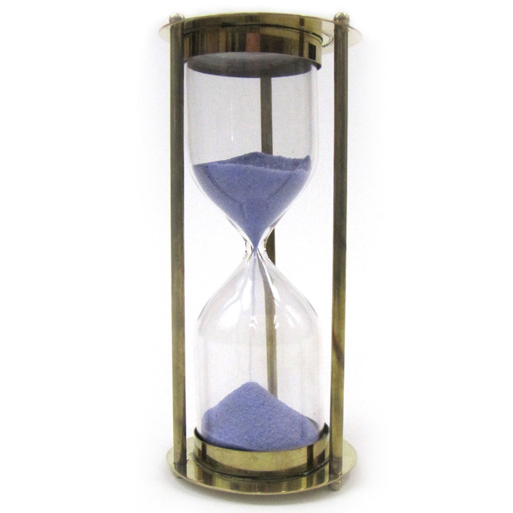 BR 4864EB - Brass 5 Minute Timer w/ Purple Sand 6.375"