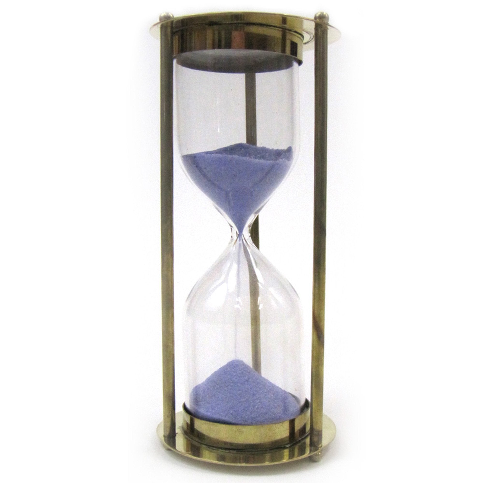 BR 4864EB - Brass 5 Minute Timer w/ Purple Sand 6.375"