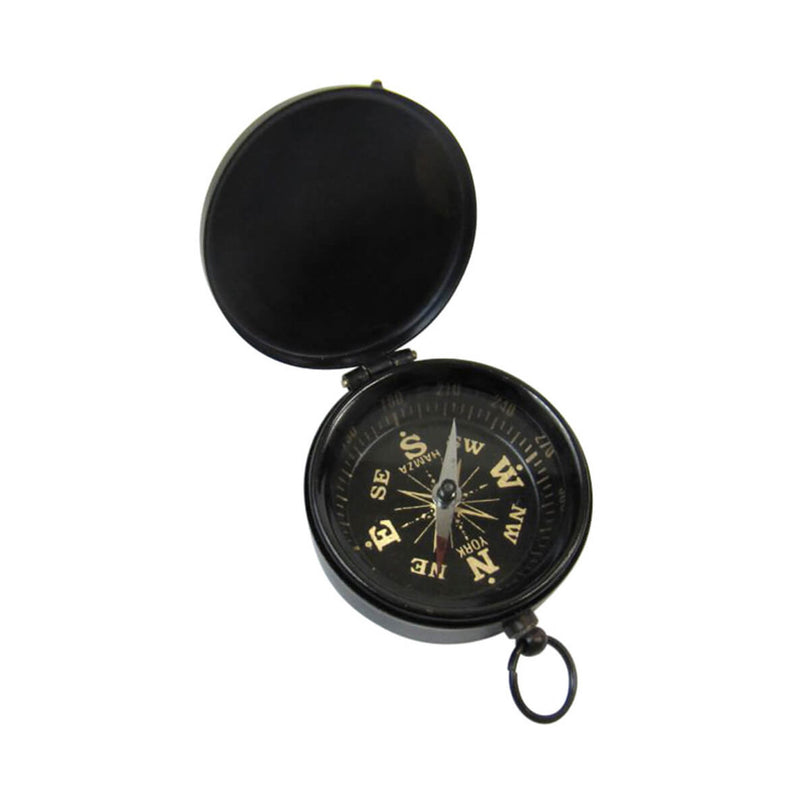 BR 48850B - Pocket Compass Black w/ Gold Lettering