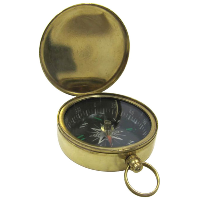 BR 4885G - Pocket Compass, Black Dial w/ Green