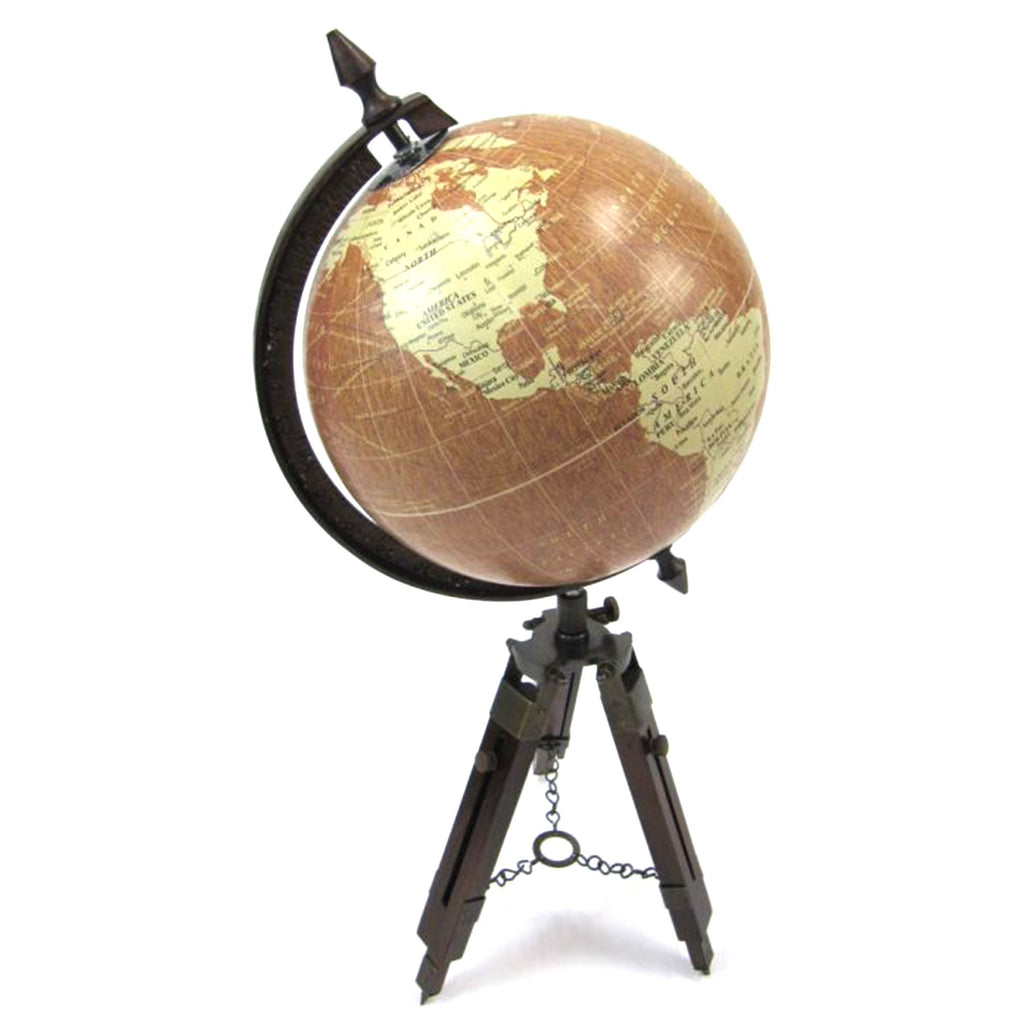 BR 4886 - Brass Vintage Globe w/ Tripod