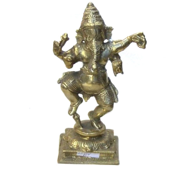 Dancing Ganesh Statue (Plain or Antique) 12"