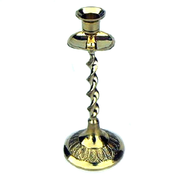 BR 5185 - Solid Brass Candle Holder, Twist