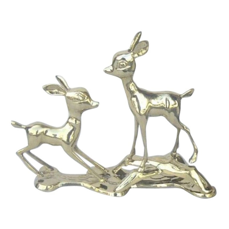 Brass Deer Statue, Bambi Pair