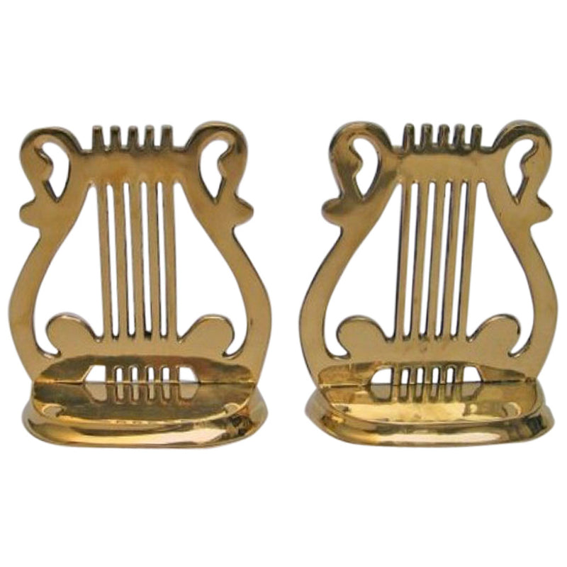 BR 60612 - Solid Brass Music Bookend Pair, 6"