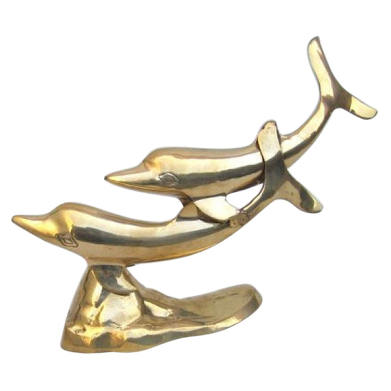 Solid Brass Double Dolphin