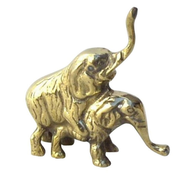 BR 6226 - Playful Elephants, Solid Brass