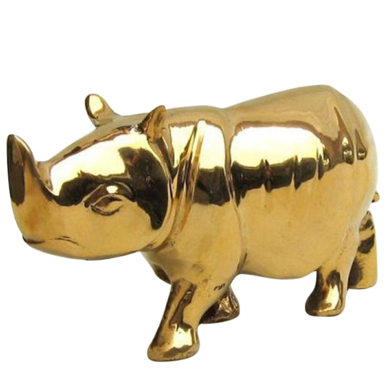 Rhinoceros Statue, Brass