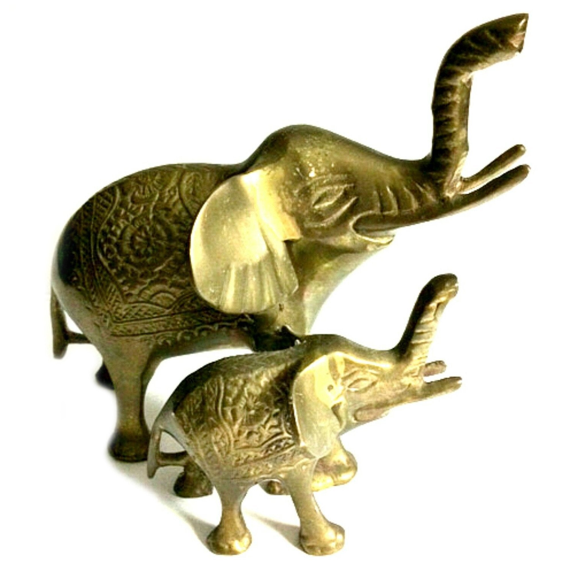 BR 6349 - Brass Elephant & Baby